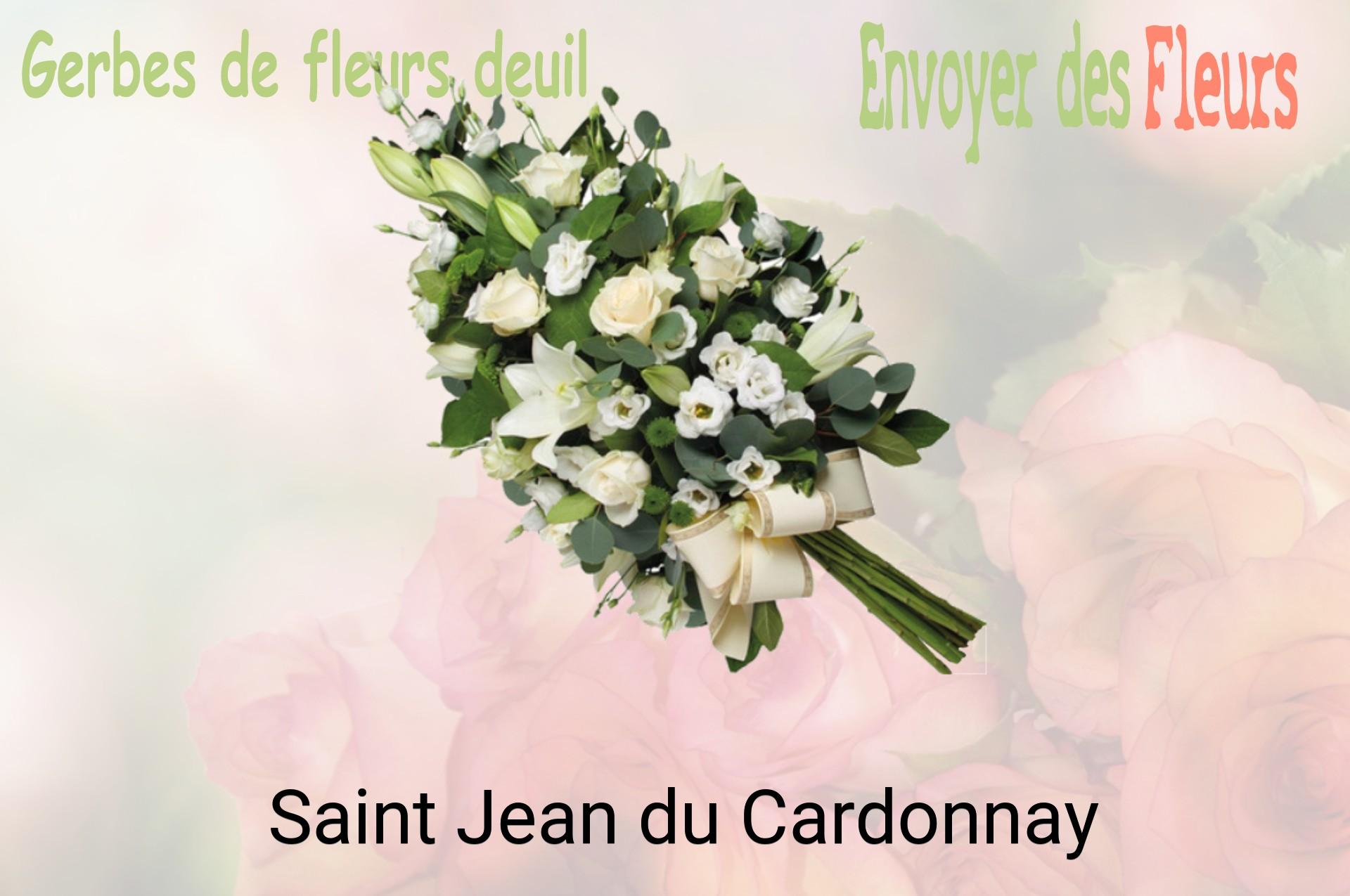 Gerbe de fleurs de deuil livrée à Saint-Jean-du-Cardonnay